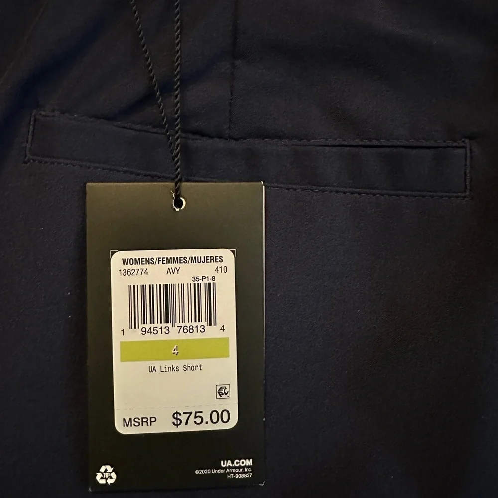 Under Armour Navy Blue Links Shorts